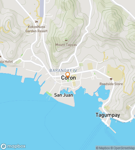 Map of scavenger hunt walking tour for Coron: Paradise Revealed