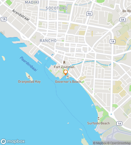 Map of scavenger hunt walking tour for Oranjestad Dushi Dash