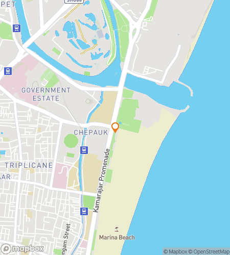 Map of scavenger hunt walking tour for Chennai Chettinad Chase