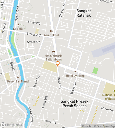 Map of scavenger hunt walking tour for Battambang: Tracks, Temples & Tales
