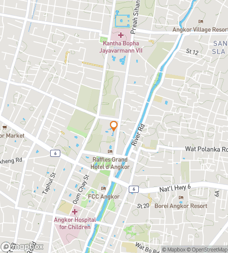 Map of scavenger hunt walking tour for Temples & Treasures: The Siem Reap Hunt