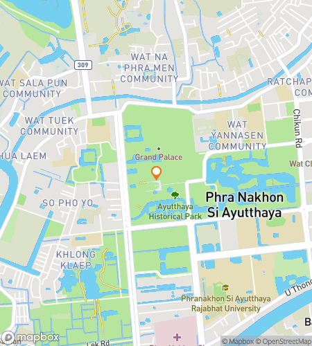 アユタヤ王宮寺院＆聖なるモニュメントクエスト ウォーキングツアーマップ