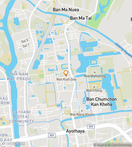 Map of scavenger hunt walking tour for Temples & Time: The Ayutthaya Adventure