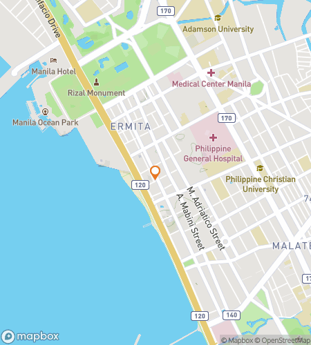 Map of scavenger hunt walking tour for Manila Metro Manila Bar Hunt