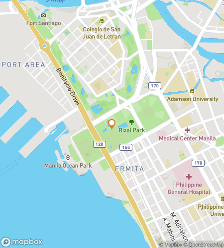 خريطة جولة المشي لمسافات طويلة لمحتوى تاريخ مانيلا الغني