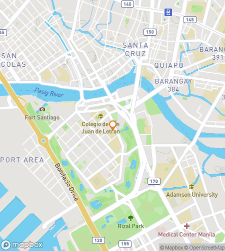 Map of scavenger hunt walking tour for Intramuros Heritage Hunt: Secrets of the Walled City