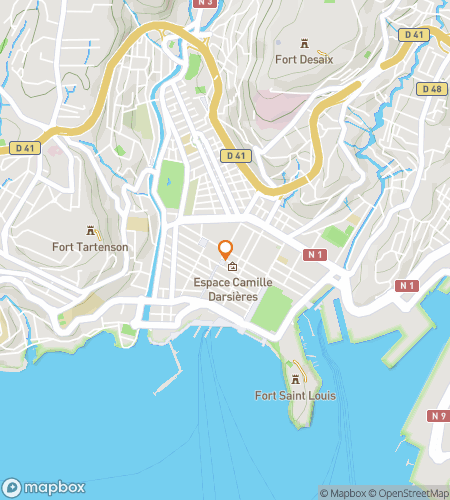 Map of scavenger hunt walking tour for Fort Saint-Louis Clue Cruise