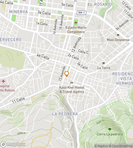 Map of scavenger hunt walking tour for Xela-brate the Chase: Clues in the City of Eternal Spring