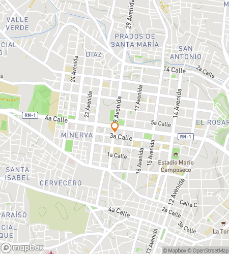 Map of scavenger hunt walking tour for Xela-brate the Chase: Clues in the City of Eternal Spring