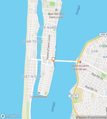 Map of scavenger hunt walking tour for Island of Echoes: The Saint-Louis Hunt