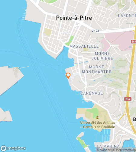 Map of scavenger hunt walking tour for Pickup at Pointe-a-Pitre