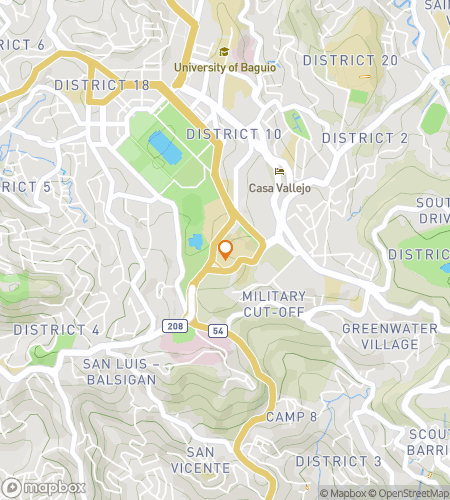 Map of scavenger hunt walking tour for Fog, Flowers & Hidden Wonders of Baguio