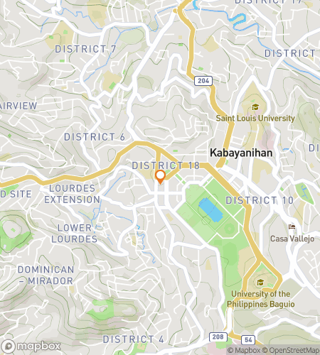 Map of scavenger hunt walking tour for Fog, Flowers & Hidden Wonders of Baguio