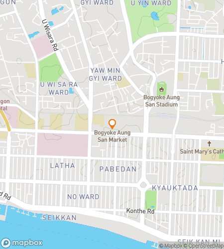 Map of scavenger hunt walking tour for Golden Pagodas & Colonial Paths: A Yangon Hunt