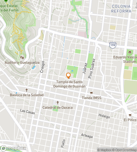 Karta över vandringsjakt-promenadtur för Oaxaca Steps, Stories & Sacred Spaces Hunt