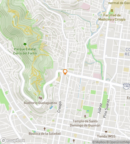 Map of scavenger hunt walking tour for Holy Mole! The Oaxaca Challenge