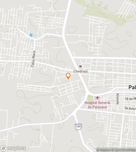 Map of scavenger hunt walking tour for Discovering Palenque: History in the Heart of the Jungle