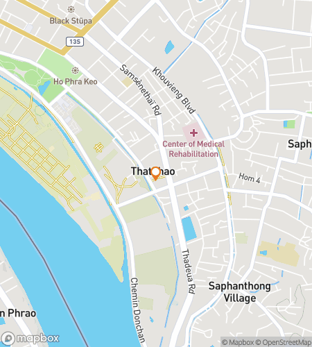 Map of scavenger hunt walking tour for Temples, Triumphs & Hidden Trails of Vientiane