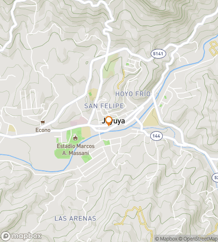 Map of scavenger hunt walking tour for Heyuya, Jayuya! The Mountain Mystery Hunt