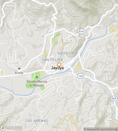 Map of scavenger hunt walking tour for Heyuya, Jayuya! The Mountain Mystery Hunt