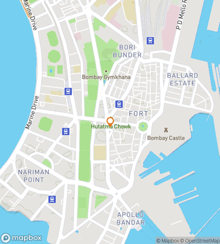 Map of scavenger hunt walking tour for From Freedom to the Sea: The Mumbai Hunt