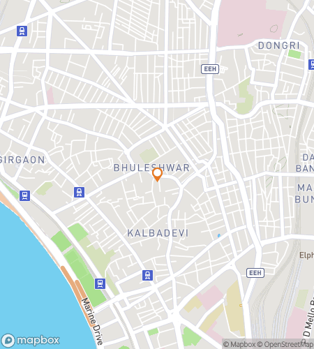 Map of scavenger hunt walking tour for Where the City Never Sleeps&colon; Mumbai