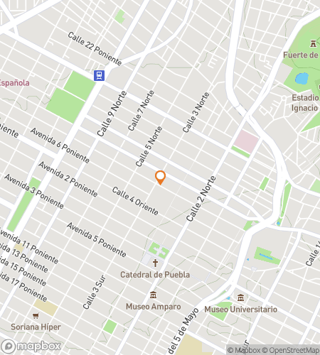 Karta över skattjakt vandringstur för Puebla Puzzle & Talavera Trail