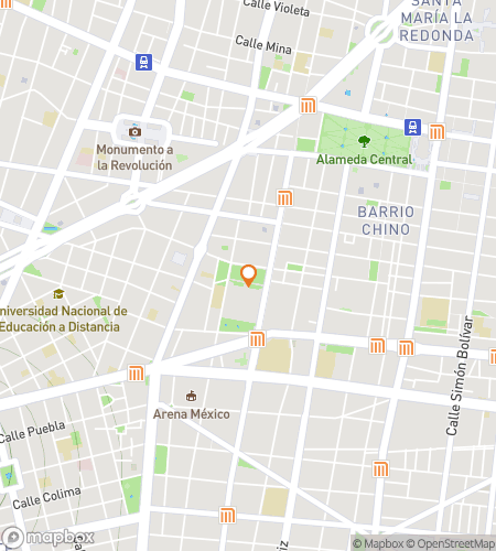 Map of scavenger hunt walking tour for The Haunted Heart of Mexico City