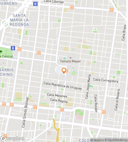Map of scavenger hunt walking tour for Art & History in Mexico City