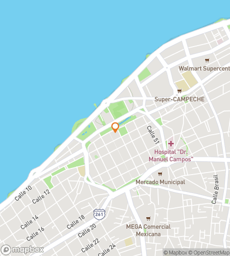 Map of scavenger hunt walking tour for Campeche‘s Coastal Capers Adventure