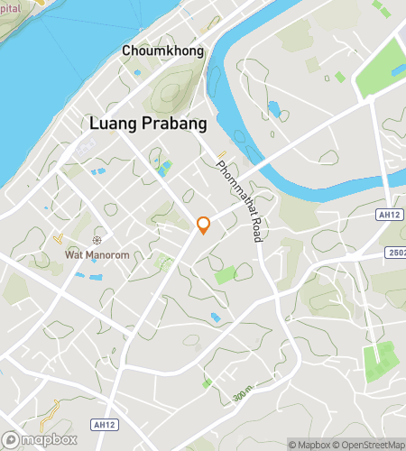 Map of scavenger hunt walking tour for The Mekong Mystery: A Luang Prabang Hunt