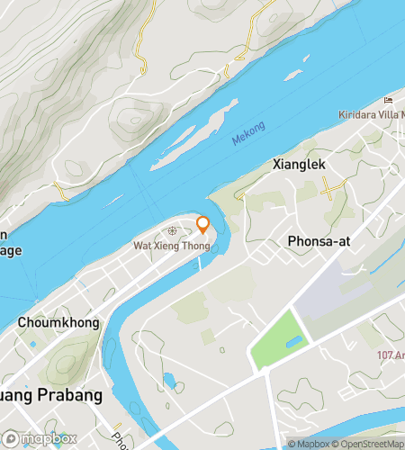 Map of scavenger hunt walking tour for The Mekong Mystery: A Luang Prabang Hunt