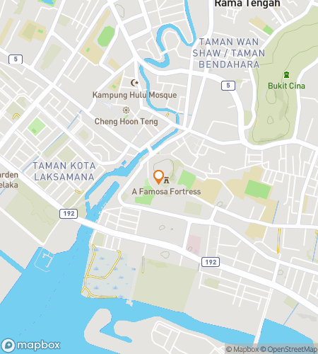 Map of scavenger hunt walking tour for Mission Malacca: A Strait Adventure