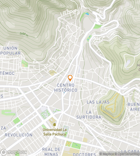 Kart over skattejakt-vandring for Blåst bort: Pachuca-jakten