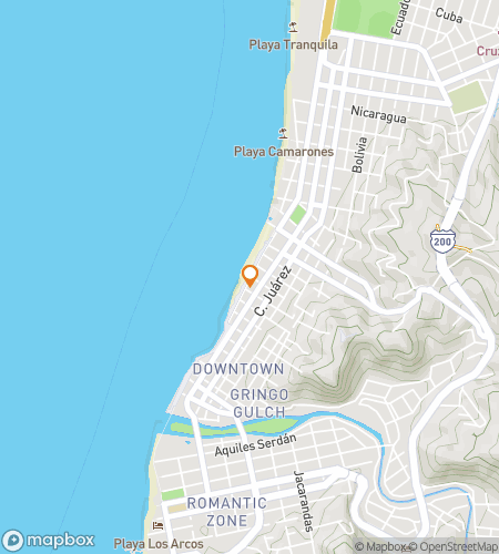 Map of scavenger hunt walking tour for Puerto Vallarta Scavenger Hunt