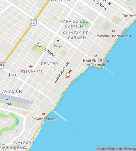 Map of scavenger hunt walking tour for Quinta Avenida After Dark