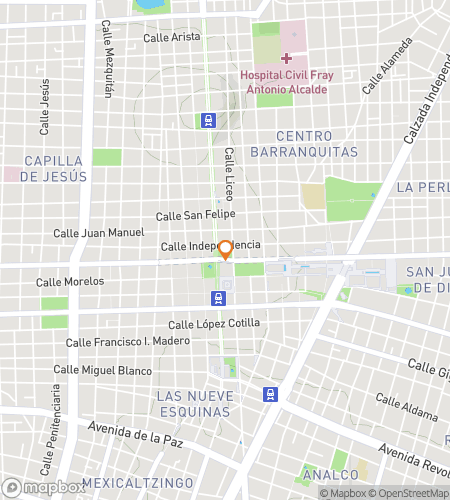 Map of scavenger hunt walking tour for Hola-la-jara! Fun Chase