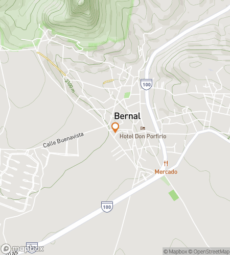 Map of scavenger hunt walking tour for Beneath the Peña: The Bernal Hunt