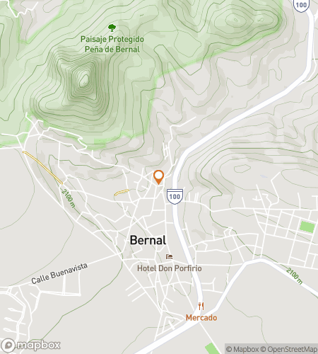 Karta över skattjakts-vandringstur för Beneath the Peña: The Bernal Hunt