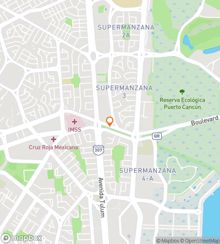 Kaart van de speurtocht wandelroute voor Can-Cun You Find It&quest; The Tropical Canc&uacute;n Hunt