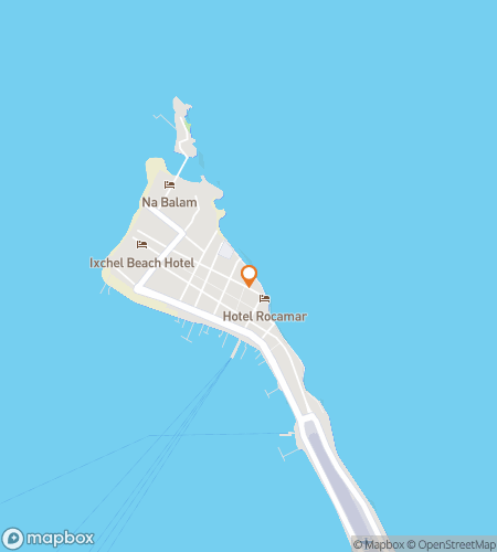 Map of scavenger hunt walking tour for Isla Mujeres Monuments and Makers Adventure