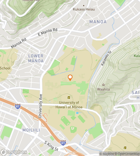 Map of scavenger hunt walking tour for Waikīkī Wonders: UH Edition