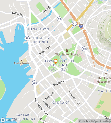 Kart over scavenger hunt-vandretur for Royal Views Of Honolulu