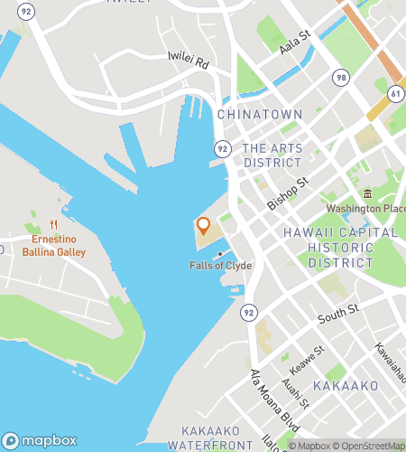 Χάρτης περιήγησης με τα πόδια για κυνήγι θησαυρού για Βασιλικές Θέες της Χονολουλού