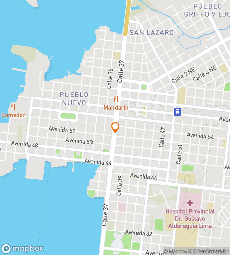 Map of scavenger hunt walking tour for Hot Trails in Cienfuegos: The Cuban Quest