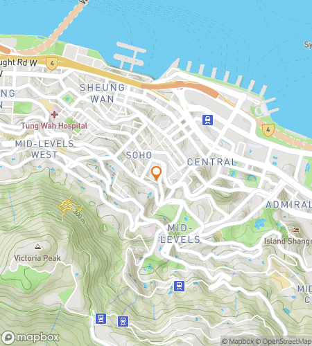 Map of scavenger hunt walking tour for Hong Kong Hong Kong Island Bar Hunt