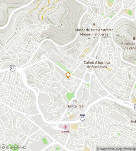 Map of scavenger hunt walking tour for Cathedral Keys: Zacatecas
