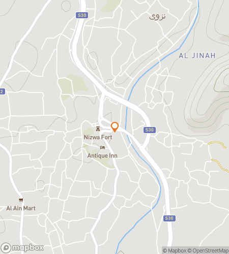 Map of scavenger hunt walking tour for Fortress of the Desert: The Nizwa Hunt