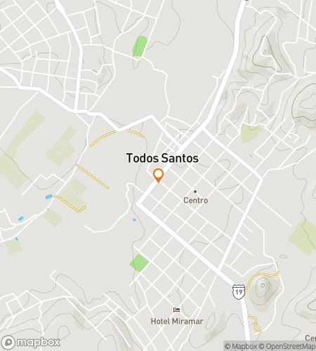 Karta över skattjakt stadsvandring för Todos Santos: Baja’s Artistiska Själ