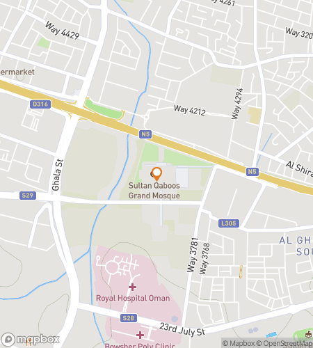 Map of scavenger hunt walking tour for Muscat Hunt: Calm Corridors and Big Skies